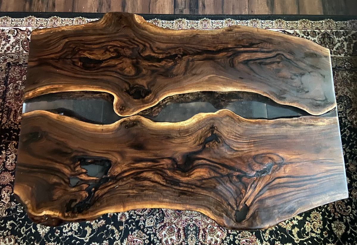 Gorgeous Aged Walnut Wood with Epoxy Part 3 (SOLD)