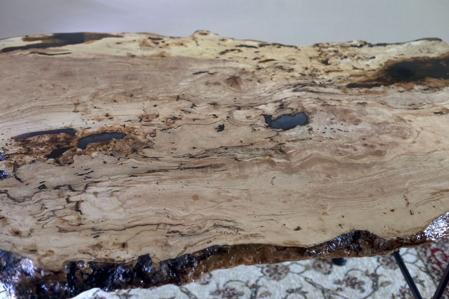 rustic maple table rugged maple table unique spalted maple live edge table