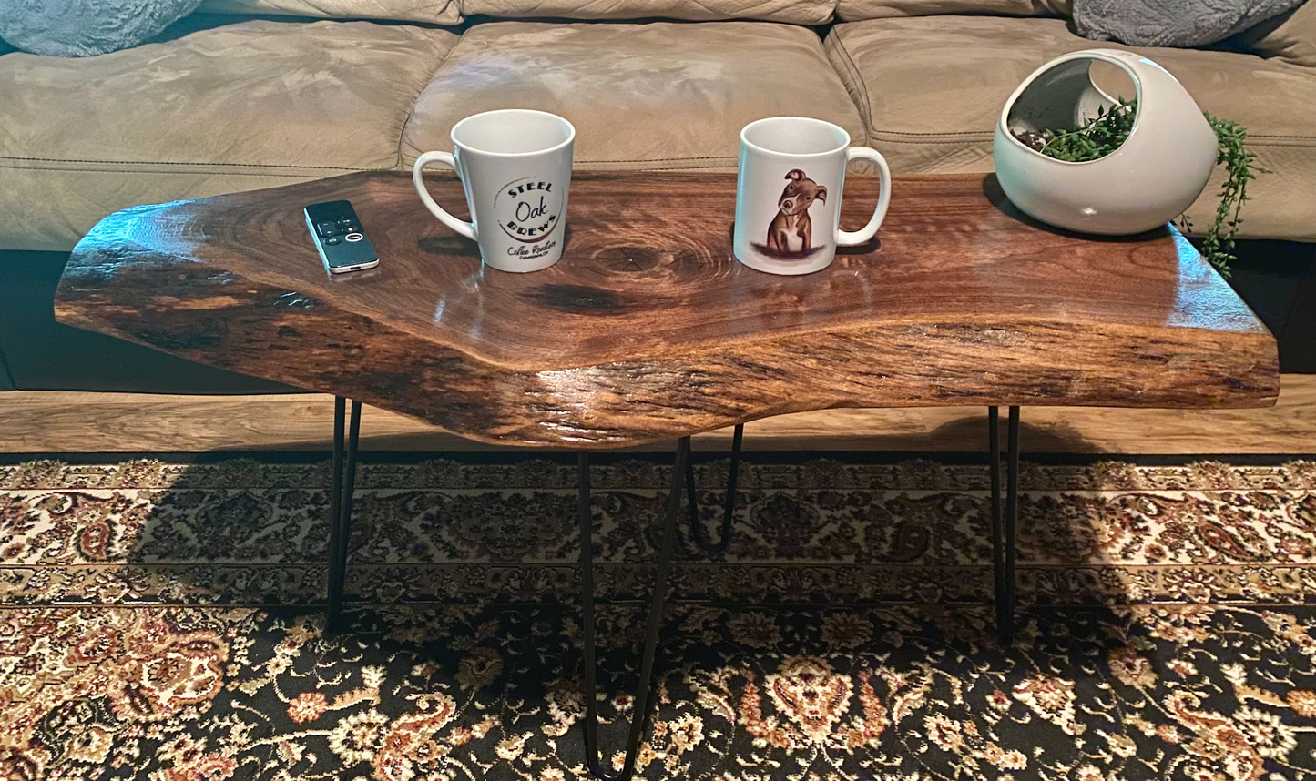 dark walnut coffee table live edge slab black walnut walnut coffee table rustic rugged table