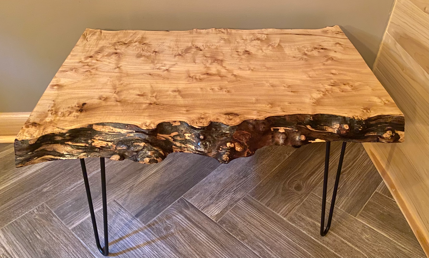 rustic rugged spalted maple live edge coffee table unique spalted maple coffee table spalted maple slab with burls