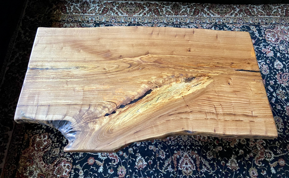 Naturally Beautiful Live Edge Chestnut Coffee Table with Unique Shape