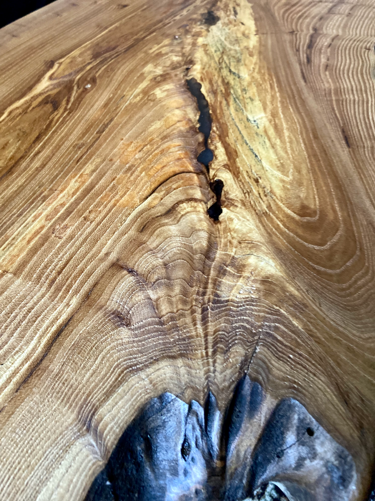 Naturally Beautiful Live Edge Chestnut Coffee Table with Unique Shape