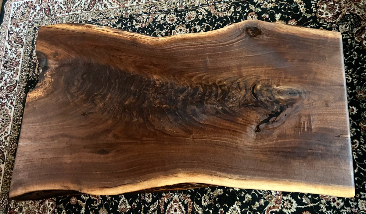 Naturally Forked Live Edge Walnut Coffee Table, Rustic Natural Edge Black Walnut Wood, Live Edge Console Table, Unique Live Edge Wood Table