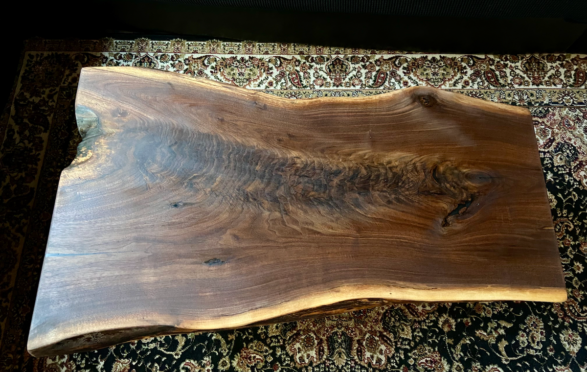 Naturally Forked Live Edge Walnut Coffee Table, Rustic Natural Edge Black Walnut Wood, Live Edge Console Table, Unique Live Edge Wood Table
