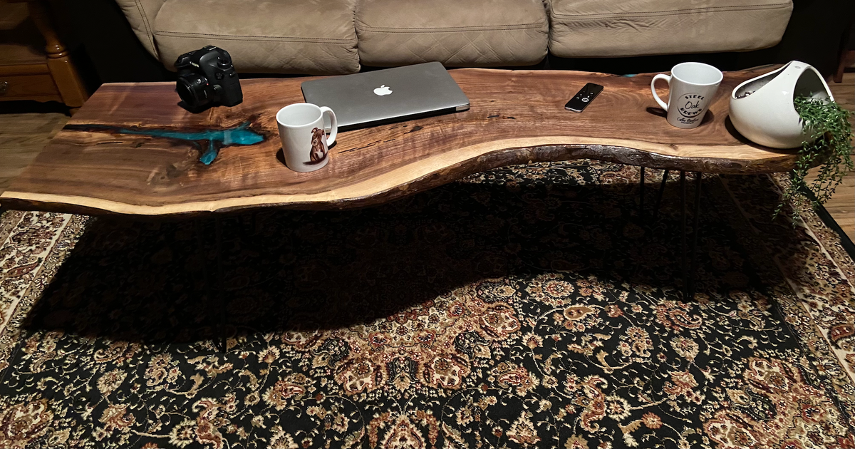 live edge walnut coffee table turquoise epoxy blue epoxy rustic coffee table rugged table unique coffee table