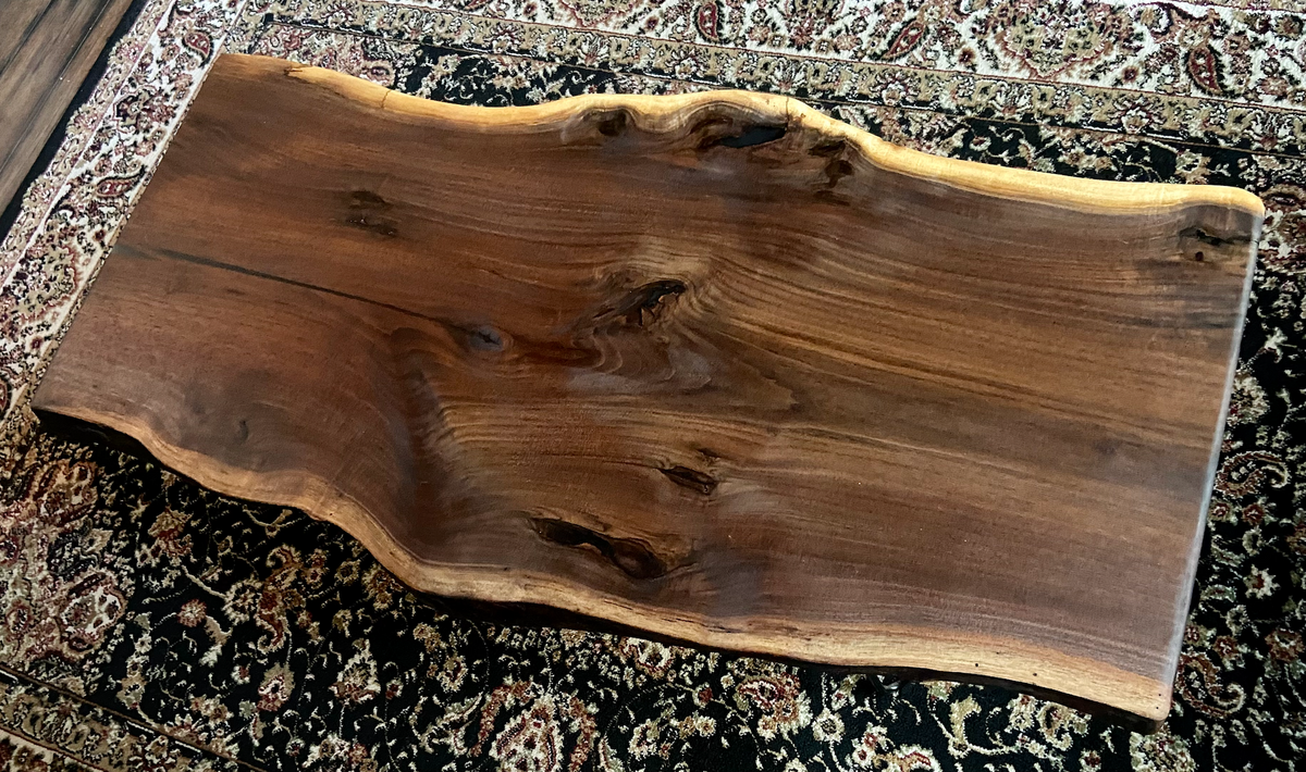 Rustic Live Edge Walnut Coffee Table, Live Edge Walnut Wood Coffee Table, Natural Edge Black Walnut Coffee Table, Rustic Coffee Table