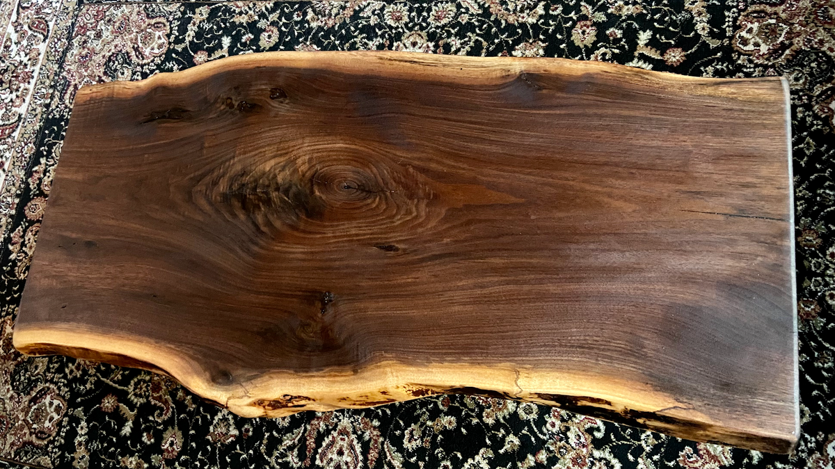 Modern Live Edge Walnut Coffee Table, Live Edge Walnut Wood Coffee Table, Natural Edge Black Walnut Coffee Table, Rustic Live Edge End Table