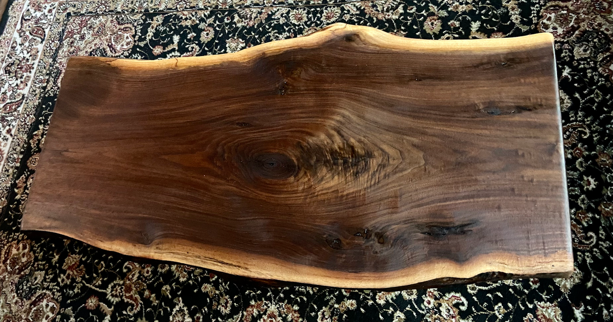 Modern Live Edge Walnut Coffee Table, Live Edge Walnut Wood Coffee Table, Natural Edge Black Walnut Coffee Table, Rustic Live Edge End Table
