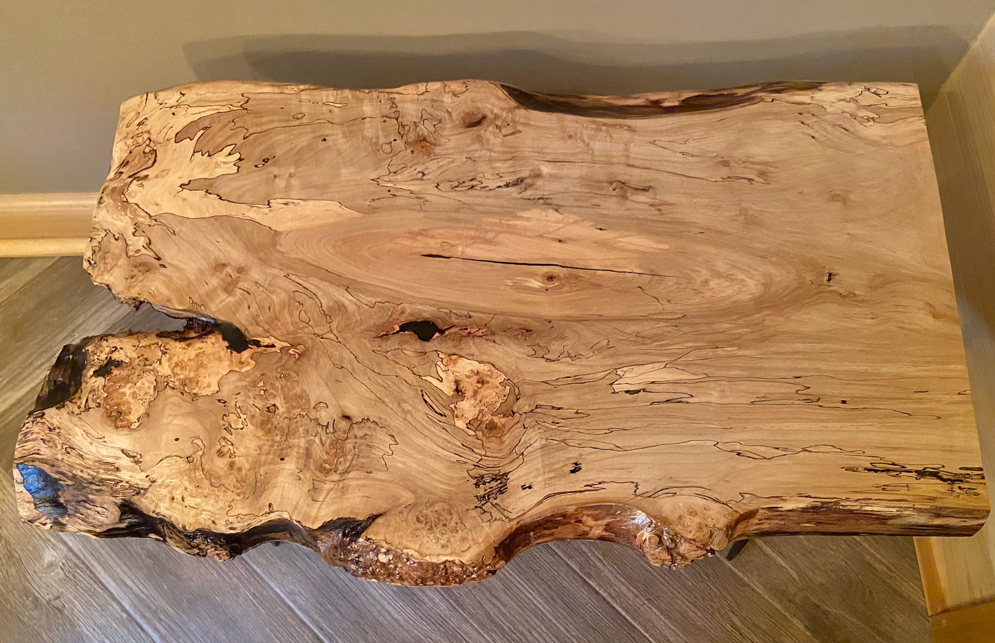 rustic rugged spalted maple live edge coffee table unique spalted maple coffee table spalted maple slab with burls
