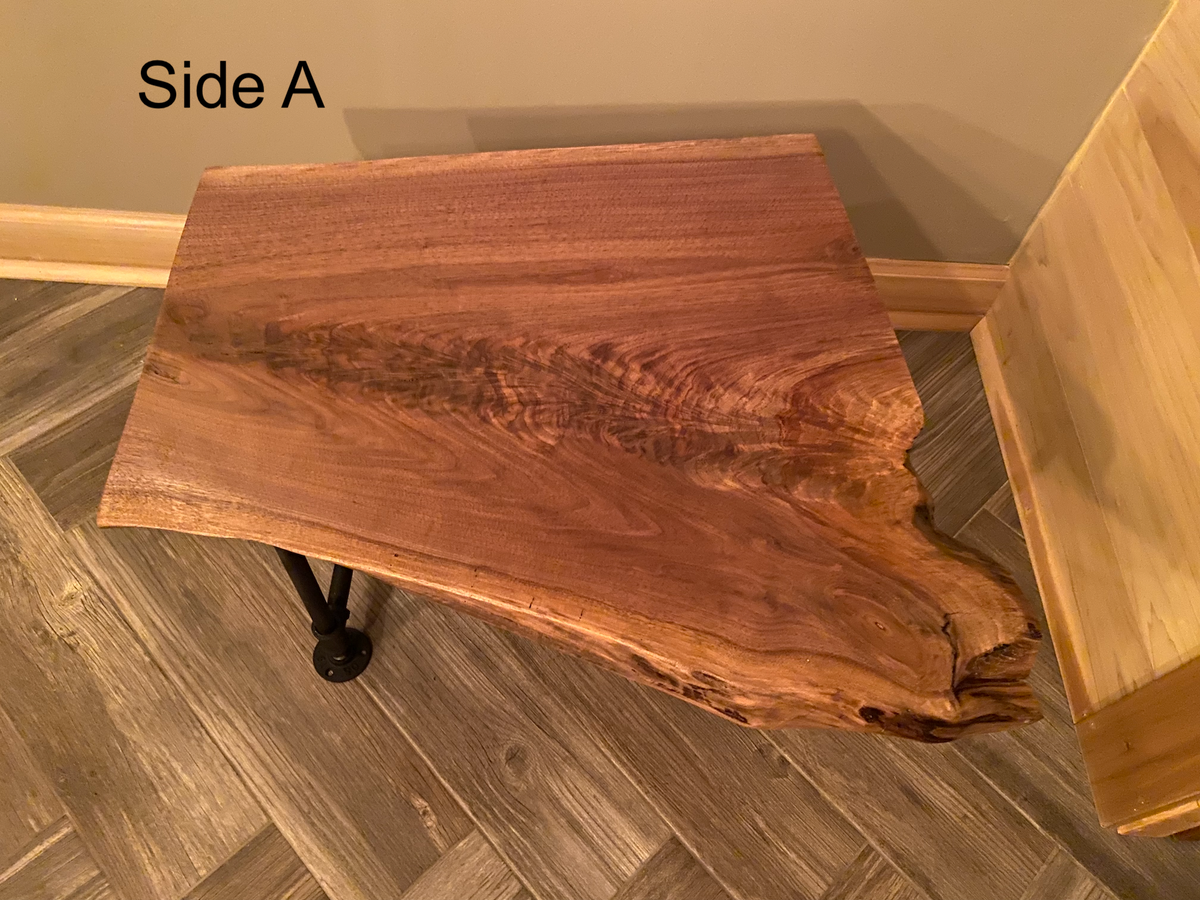 Industrial and contemporary black walnut live edge wood slab coffee table dark walnut coffee table live edge slab black walnut walnut coffee table rustic rugged table