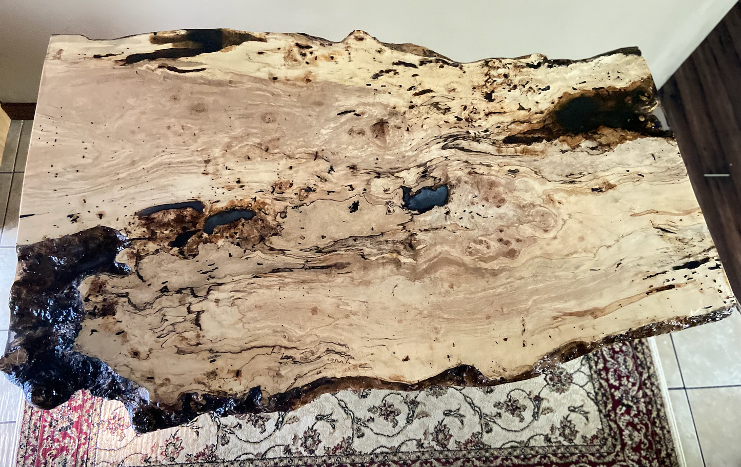 rustic maple table rugged maple table unique spalted maple live edge table