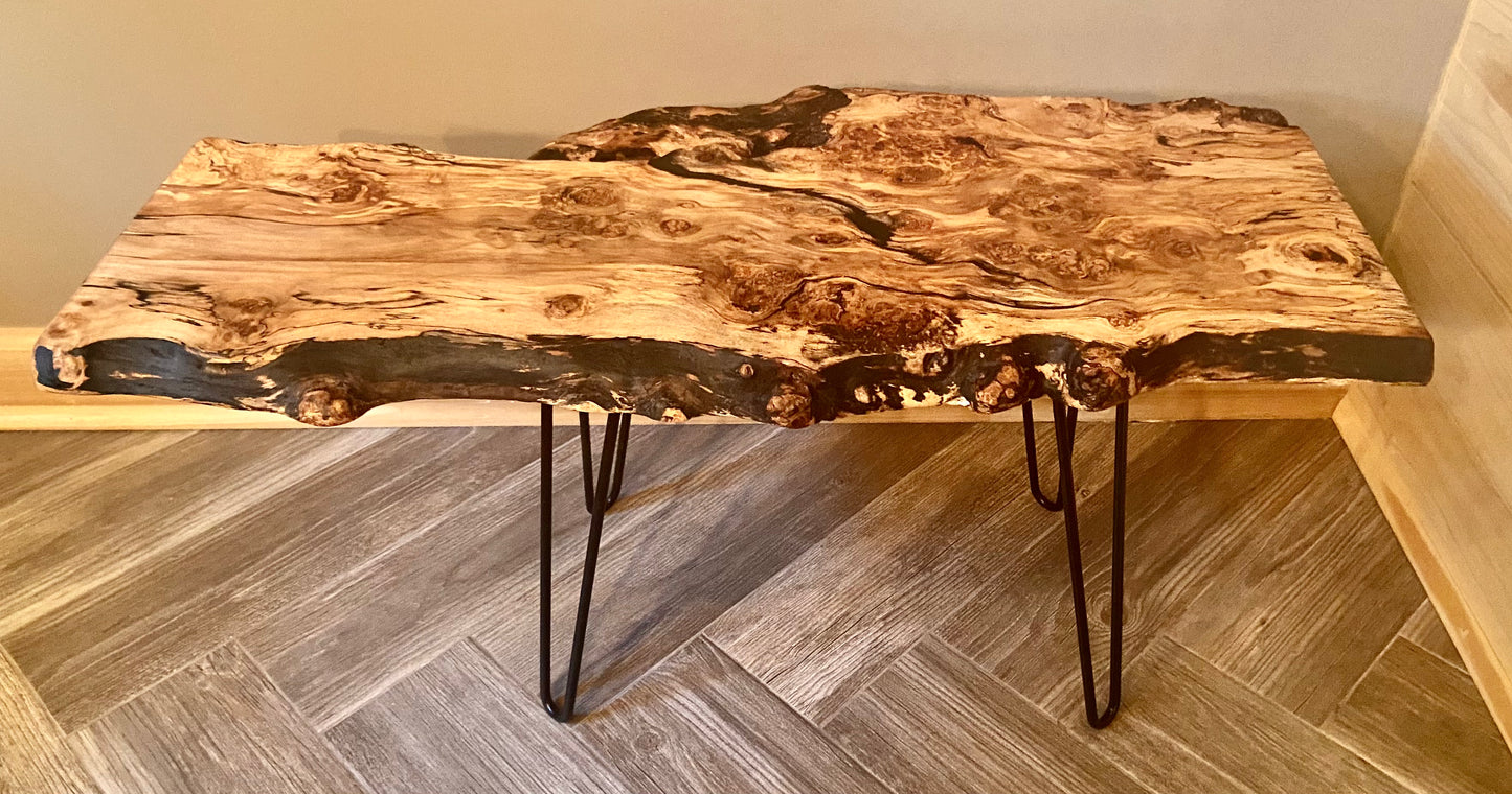 Narrow and Beautiful Spalted Maple and Bird's Eye Maple, High Figure