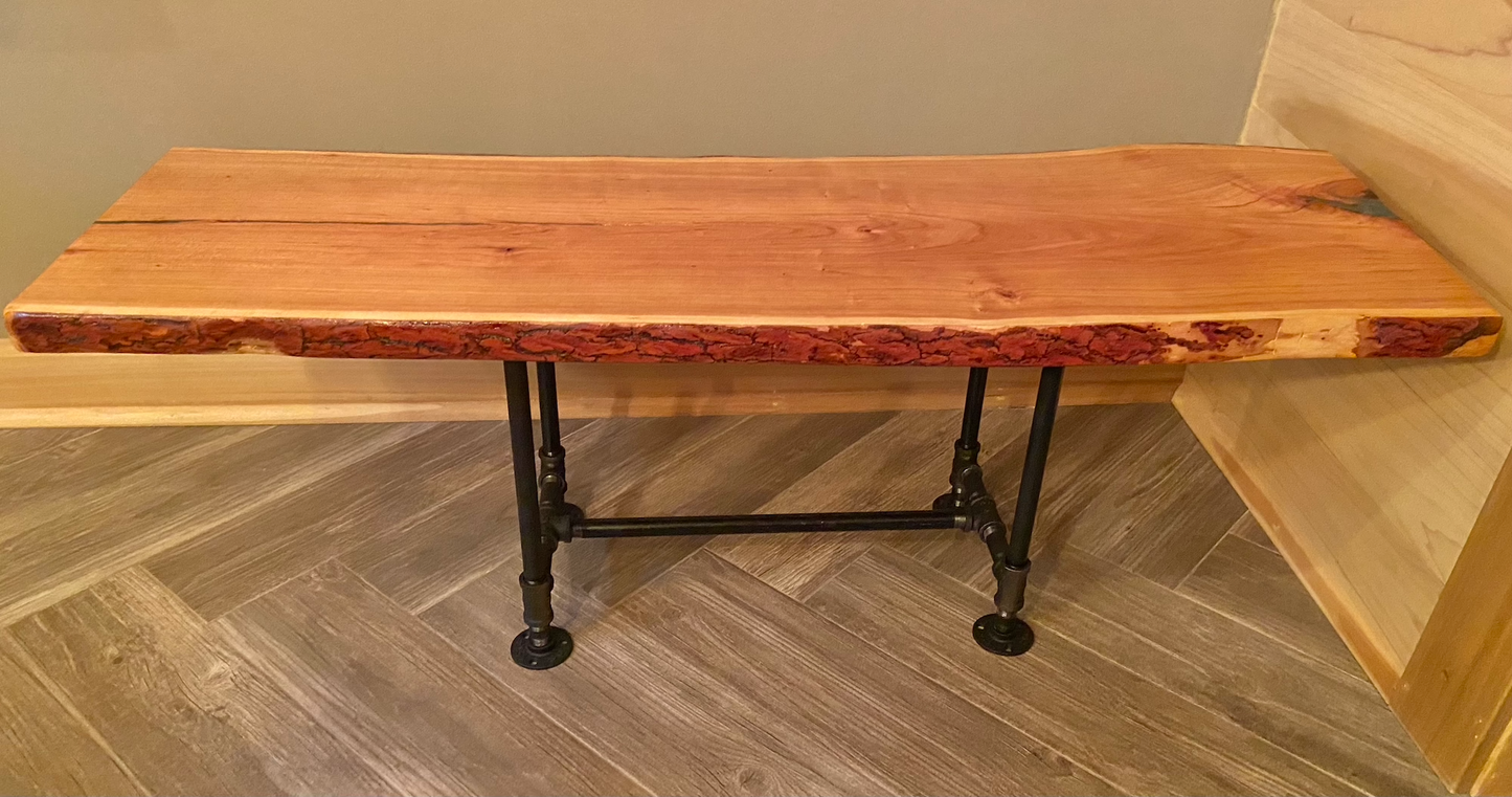 live edge cherry tables epoxy pour turquoise epoxy