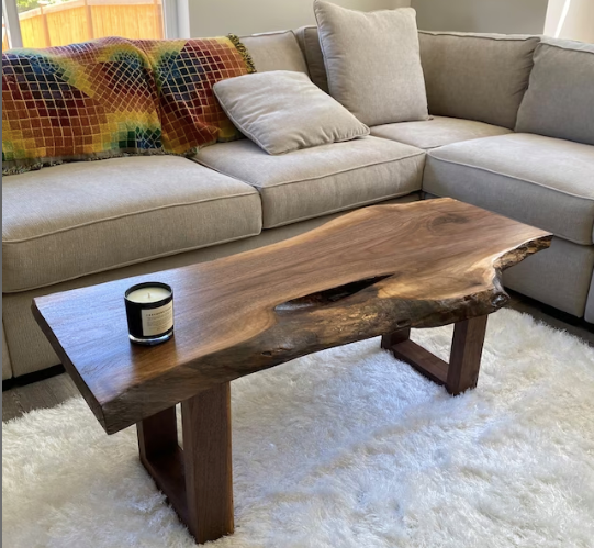 Rugged Live Edge Black Walnut Table or Rustic Live Edge Bench (SOLD)
