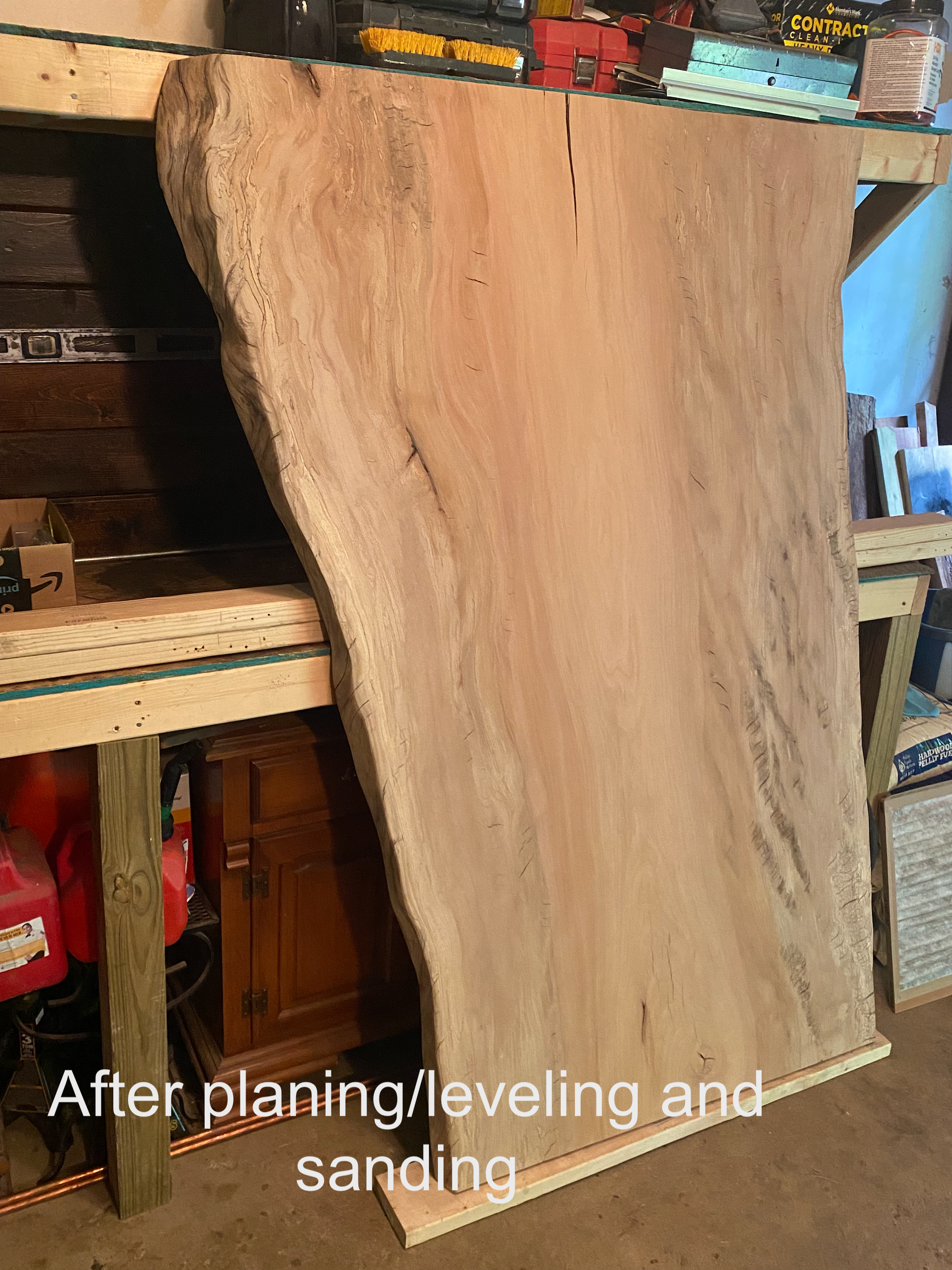 unique hardwood sycamore dining room table slab and trestle legs