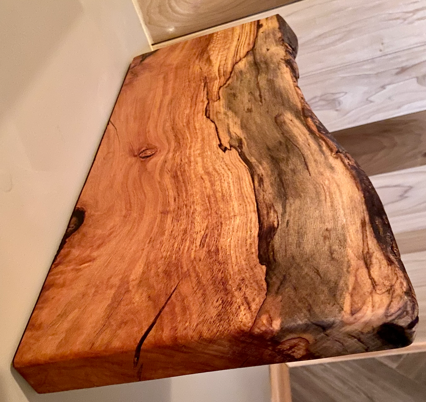 Spalted Sycamore Floating Shelves