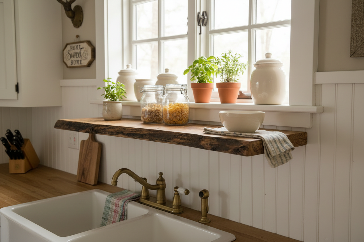 Custom Live Edge Spalted Maple Rustic Wood Floating Shelves|Ambrosia Maple Wood Wall Shelves