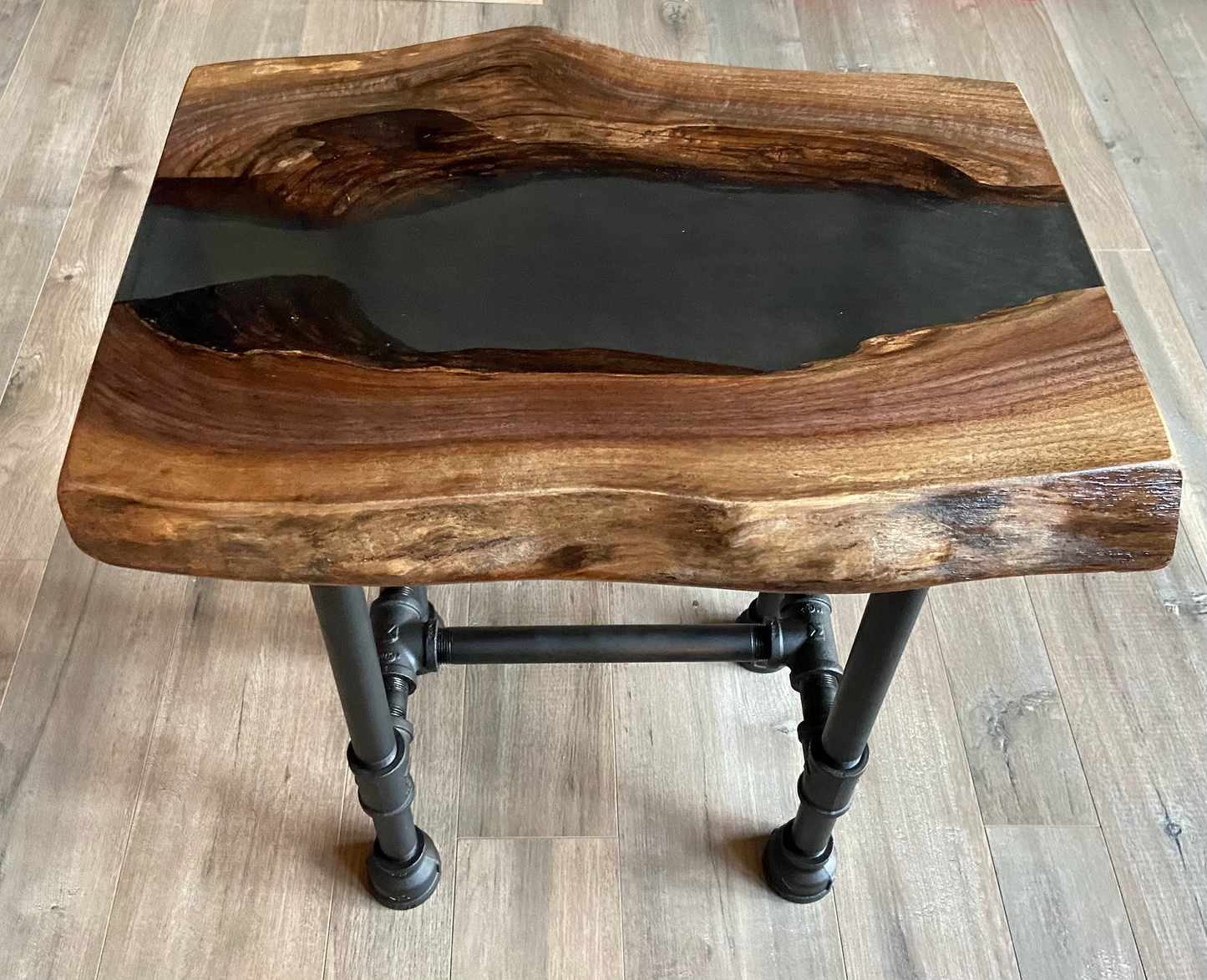 Live Edge Walnut River Tables Set