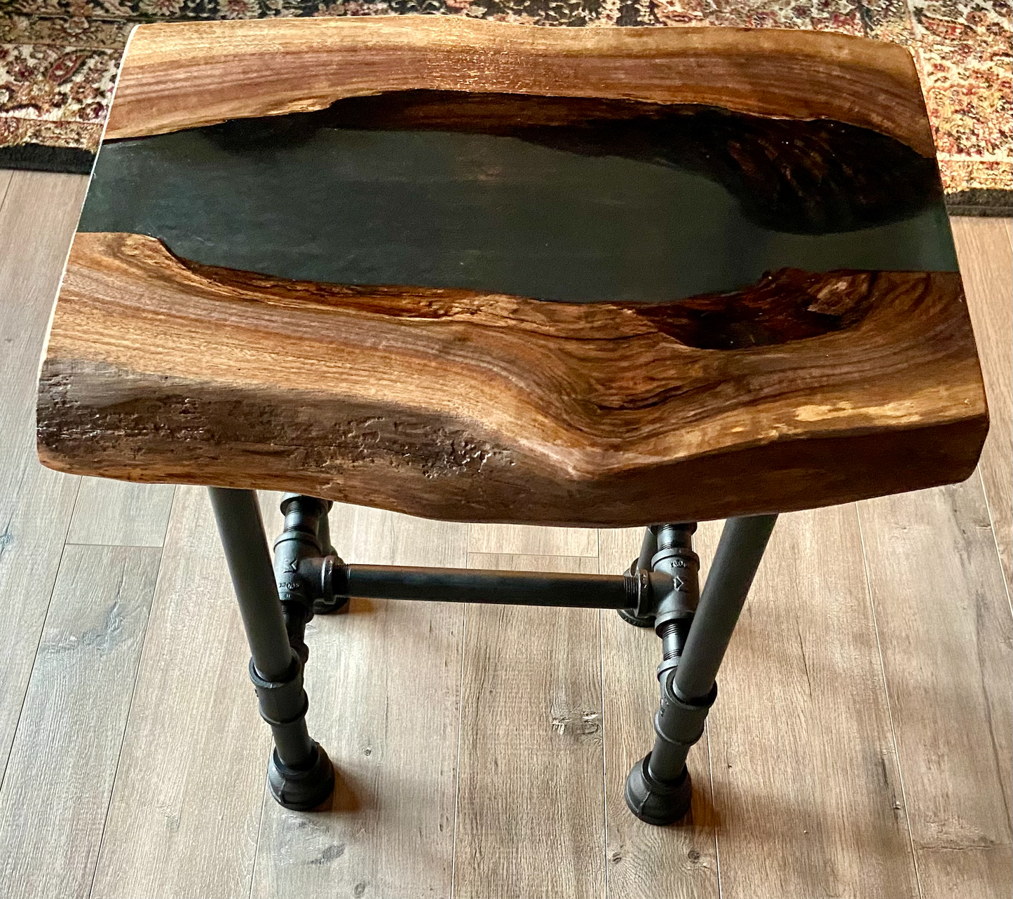 Live Edge Walnut River Tables Set