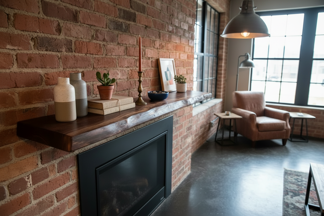 Custom Live Edge Walnut Wood Rustic Floating Wall Shelves - Premium Hardwood Live Edge Floating Shelves