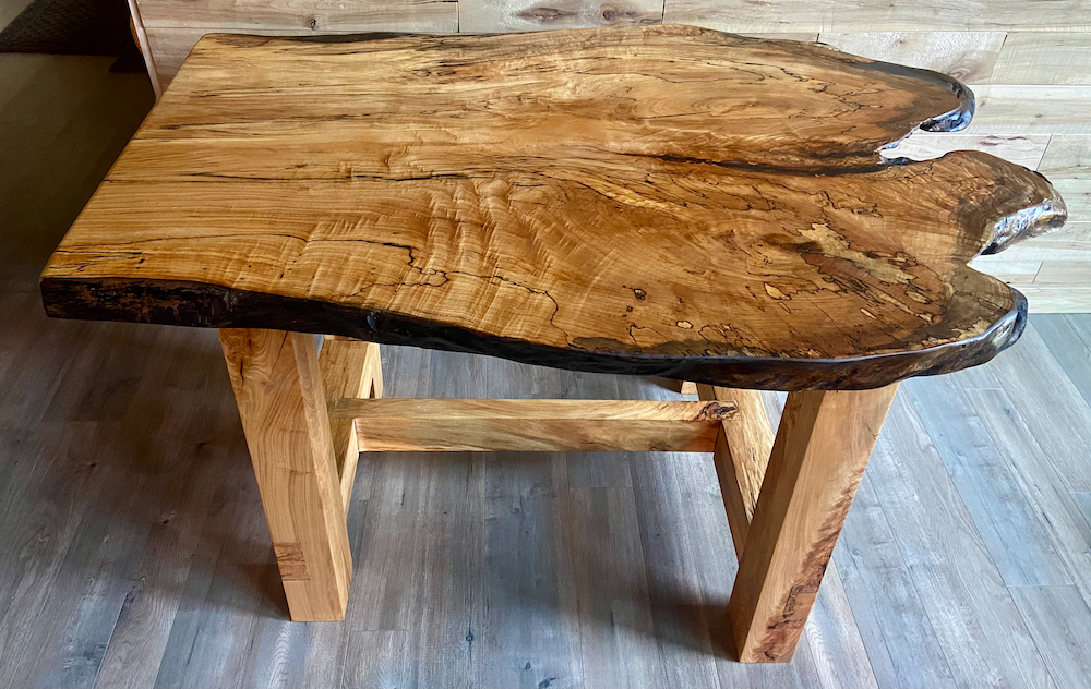 Three Sided Live Edge Maple Dining Table