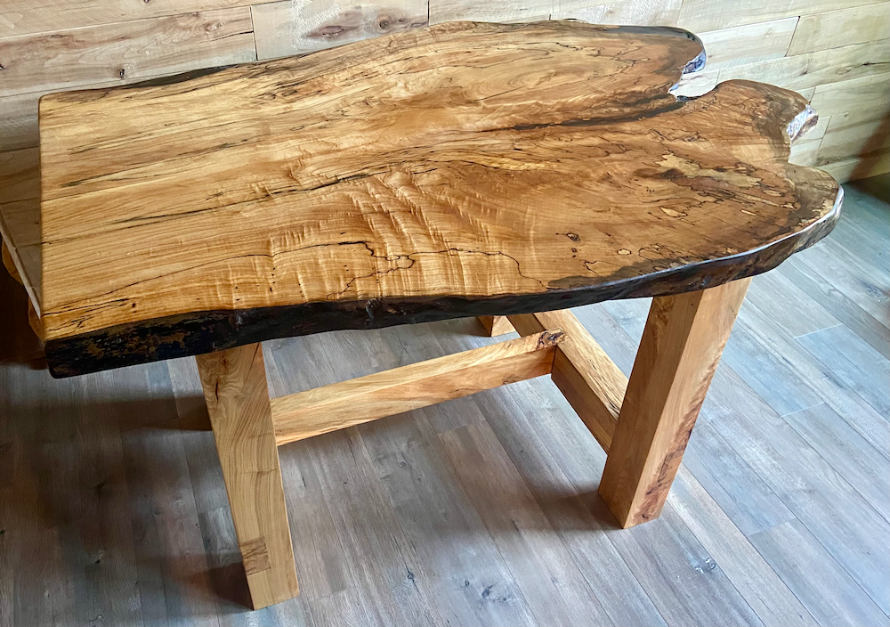 Three Sided Live Edge Maple Dining Table