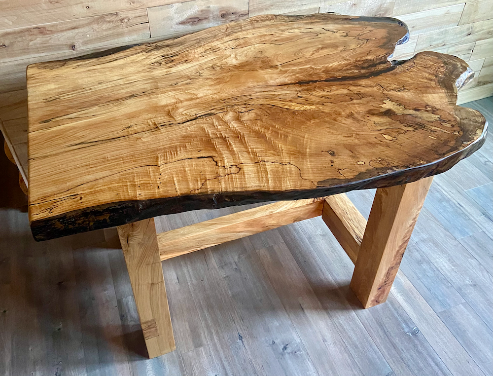 Three Sided Live Edge Maple Dining Table
