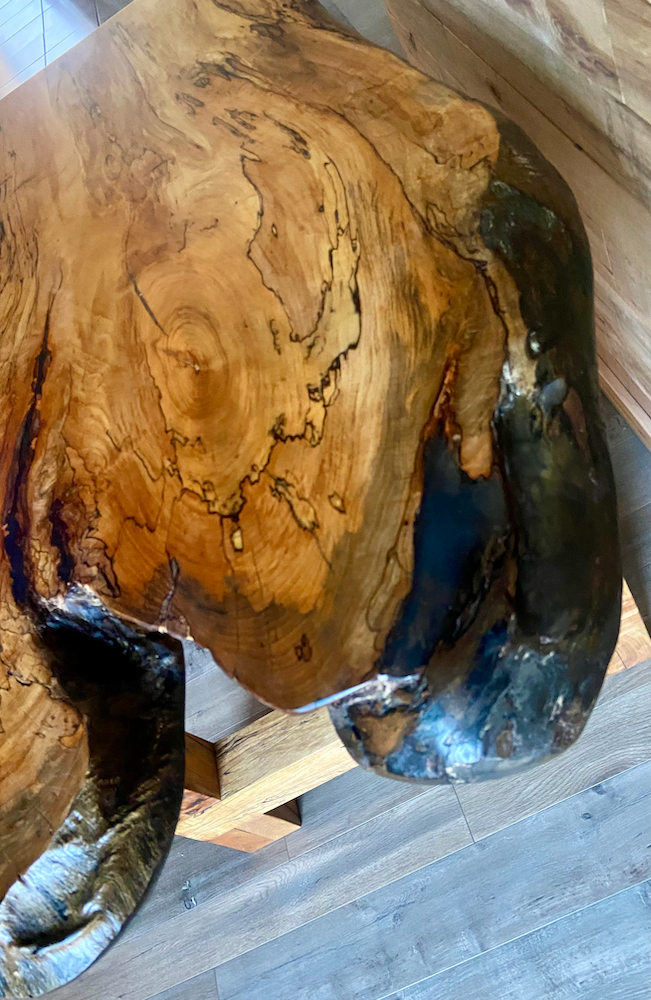 Three Sided Live Edge Maple Dining Table