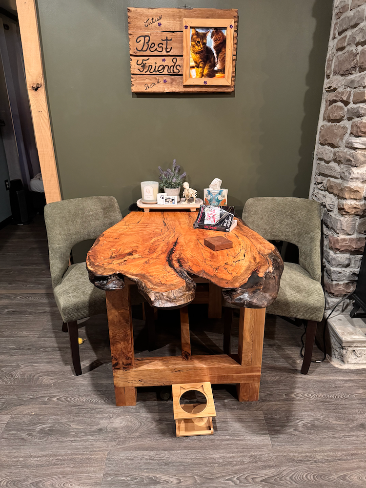 Three Sided Live Edge Maple Dining Table