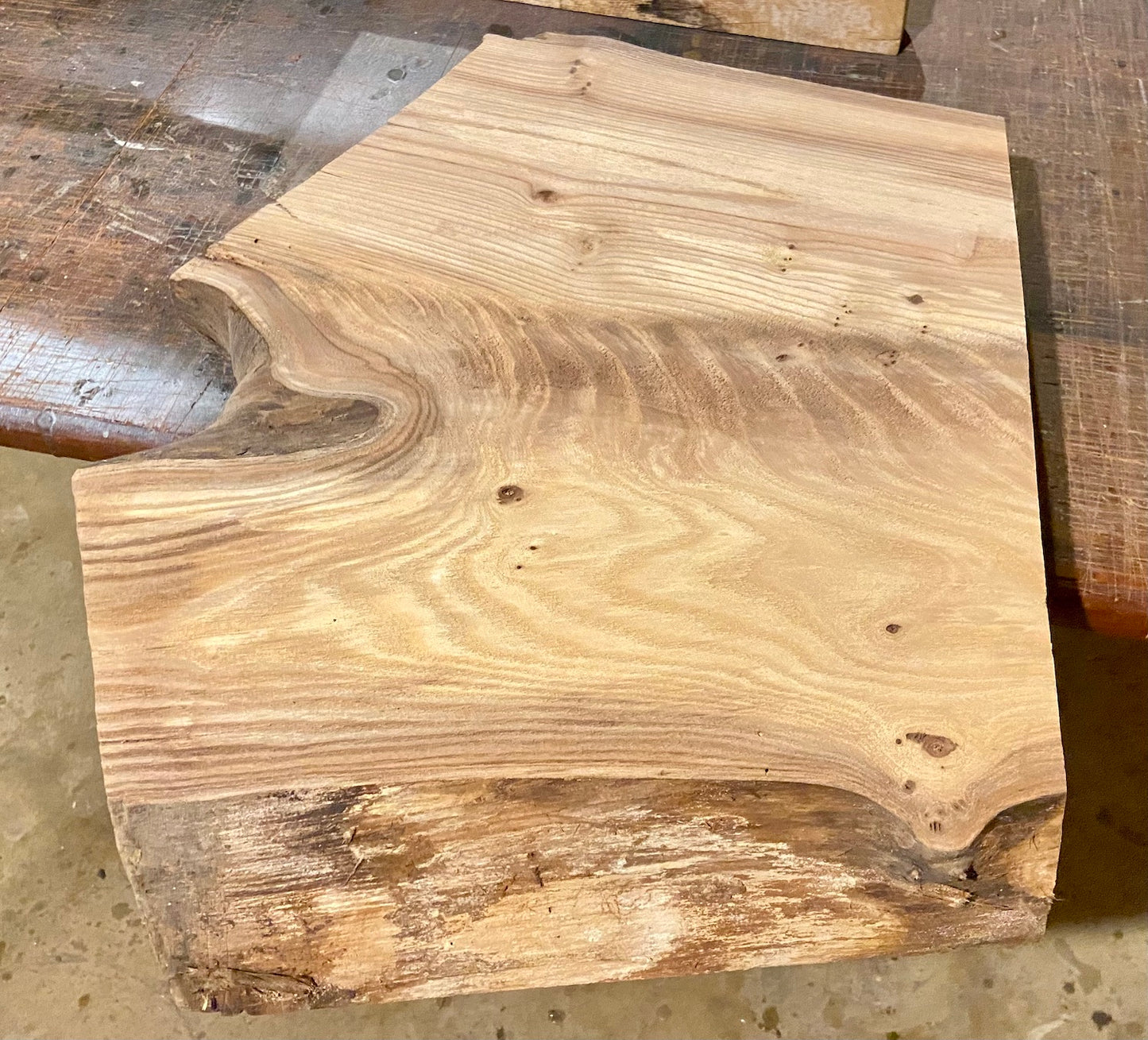 Live Edge Chestnut Forked Wood End Table