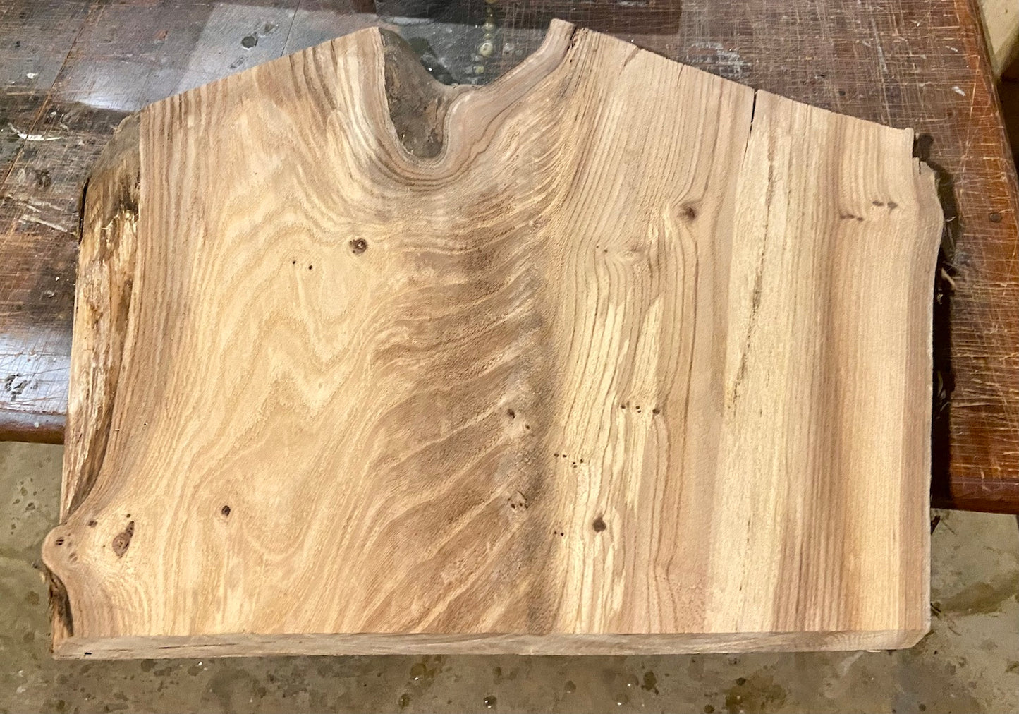 Live Edge Chestnut Forked Wood End Table