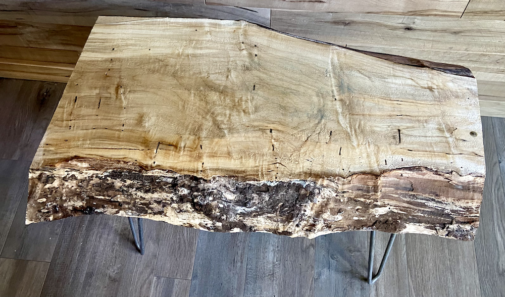 Live Edge Maple Accent Display Table