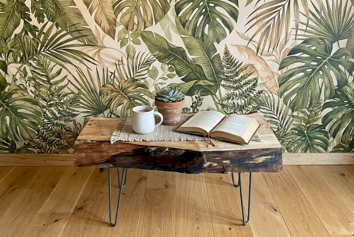 Live Edge Maple Accent Display Table