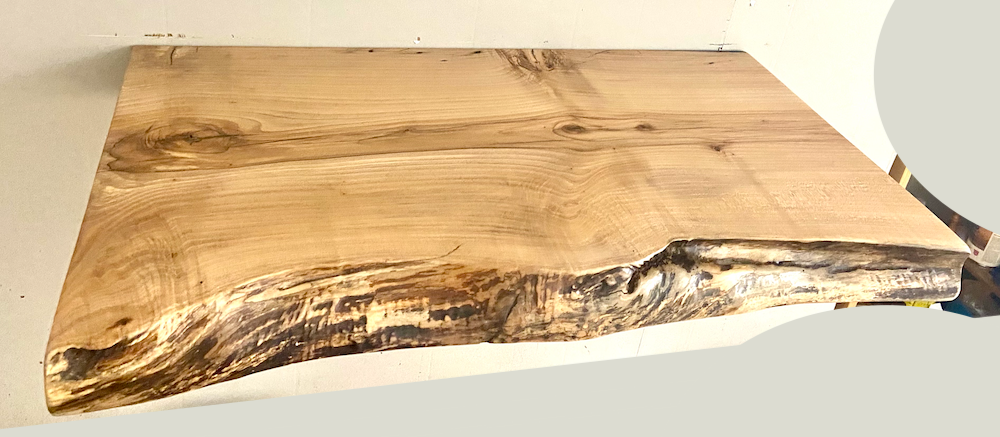 Live Edge Maple Vanity Top & Round Shelves