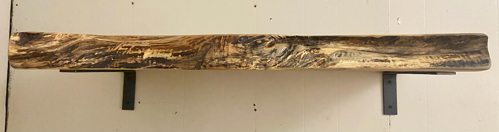 Live Edge Maple Vanity Top & Round Shelves