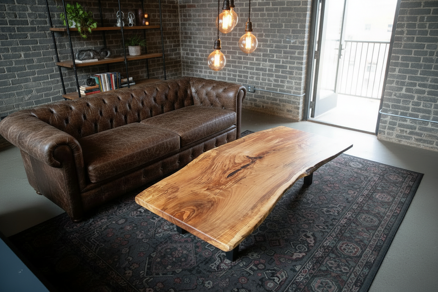 Live Edge Maple Coffee Table | Customizable Spalted Ambrosia Wood
