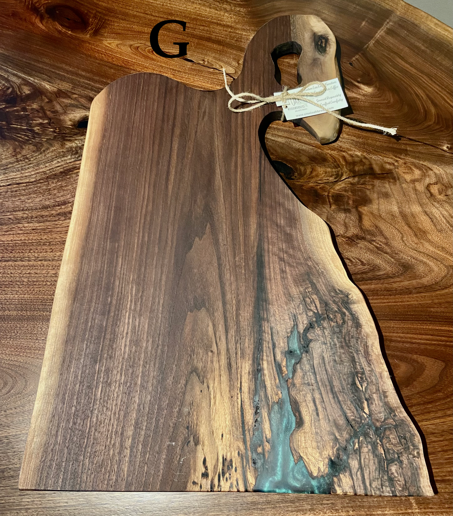 BORDEAUX - Live Edge Charcuterie Boards, Live Edge Serving Boards with Handles, Cheese Boards