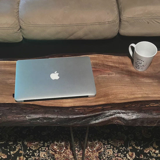 dark walnut coffee table live edge slab black walnut walnut coffee table rustic rugged table