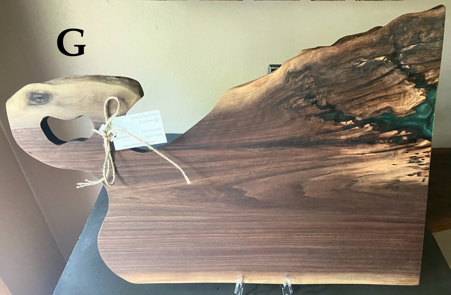 BORDEAUX - Live Edge Charcuterie Boards, Live Edge Serving Boards with Handles, Cheese Boards